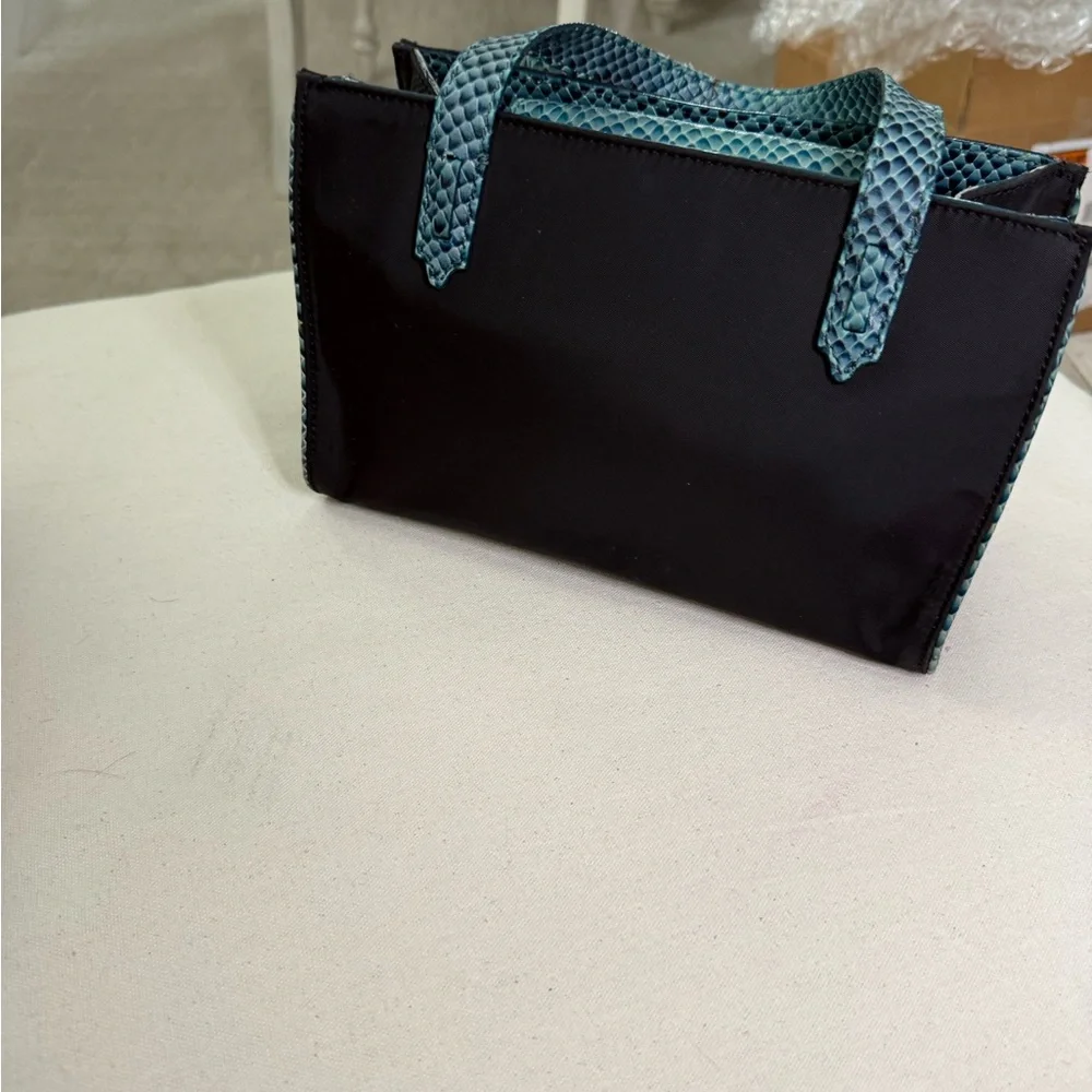 Kate Spade Black mini Tote with Teal Accents